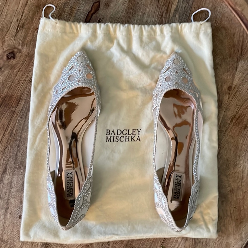 Badgley Mischka Crystal Flats